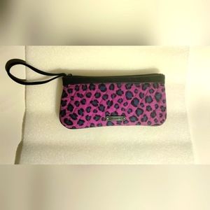 Vera Bradley purple leopard print makeup bag